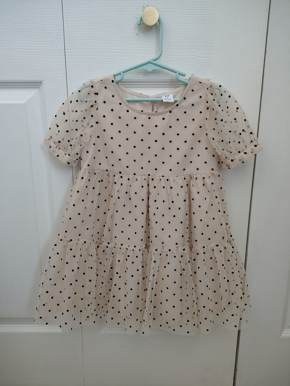 GAP Toddler Polka Dot Dress - Ivory with Velvet Polkadots